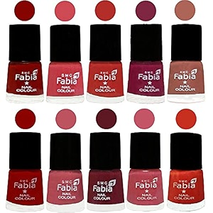 nail paint  glossy amp shine nail polish combo 6 ml each - set of 10 multicolor05457
