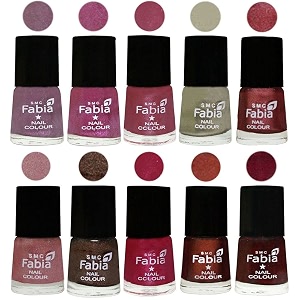 nail paint  glossy amp shine nail polish combo 6 ml each - set of 10 multicolor05783
