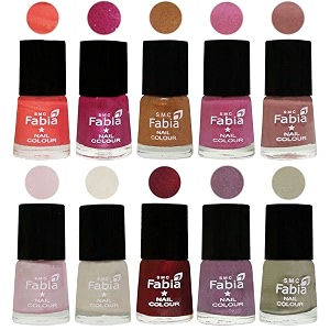 nail paint  glossy amp shine nail polish combo 6 ml each - set of 10 multicolor05594