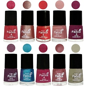 nail paint  glossy amp shine nail polish combo 6 ml each - set of 10 multicolor05204