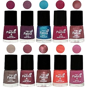 nail paint  glossy amp shine nail polish combo 6 ml each - set of 10 multicolor05342