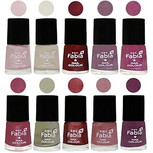 nail paint  glossy amp shine nail polish combo 6 ml each - set of 10 multicolor05724