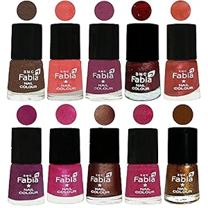 nail paint  glossy amp shine nail polish combo 6 ml each - set of 10 multicolor04836