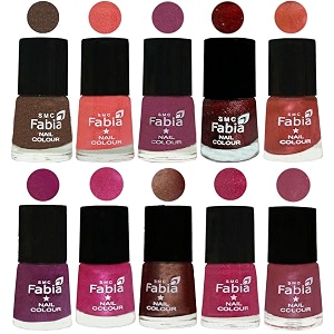 nail paint  glossy amp shine nail polish combo 6 ml each - set of 10 multicolor04816