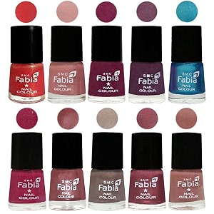 nail paint  glossy amp shine nail polish combo 6 ml each - set of 10 multicolor05272