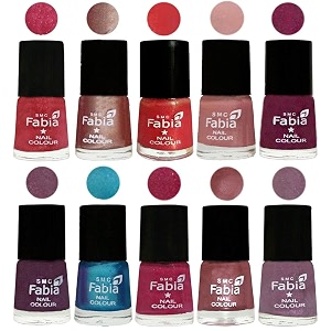 nail paint  glossy amp shine nail polish combo 6 ml each - set of 10 multicolor05201