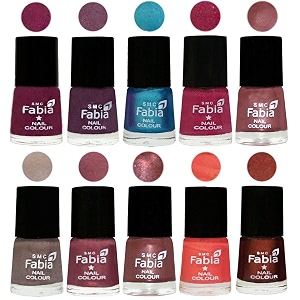 nail paint  glossy amp shine nail polish combo 6 ml each - set of 10 multicolor05355