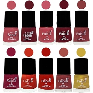 nail paint  glossy amp shine nail polish combo 6 ml each - set of 10 multicolor05532