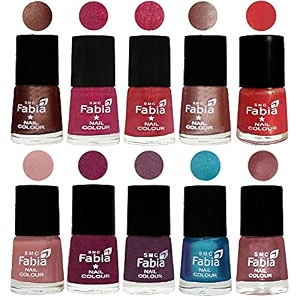 nail paint  glossy amp shine nail polish combo 6 ml each - set of 10 multicolor05110