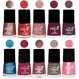 nail paint  glossy amp shine nail polish combo 6 ml each - set of 10 multicolor05262