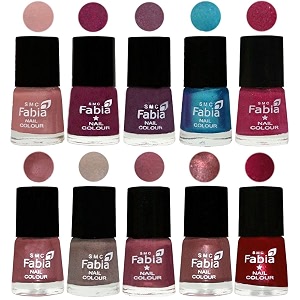 nail paint  glossy amp shine nail polish combo 6 ml each - set of 10 multicolor05321