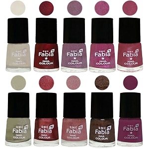 nail paint  glossy amp shine nail polish combo 6 ml each - set of 10 multicolor05747