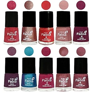 nail paint  glossy amp shine nail polish combo 6 ml each - set of 10 multicolor05191