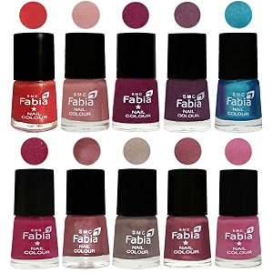 nail paint  glossy amp shine nail polish combo 6 ml each - set of 10 multicolor05271
