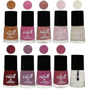 nail paint  glossy amp shine nail polish combo 6 ml each - set of 10 multicolor05669