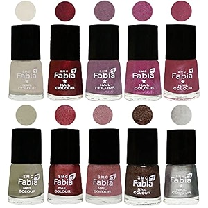 nail paint  glossy amp shine nail polish combo 6 ml each - set of 10 multicolor05748