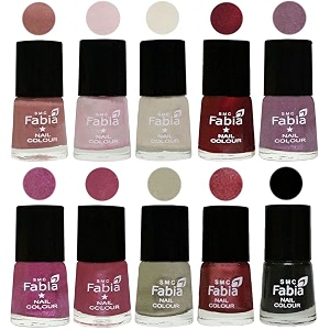 nail paint  glossy amp shine nail polish combo 6 ml each - set of 10 multicolor05714