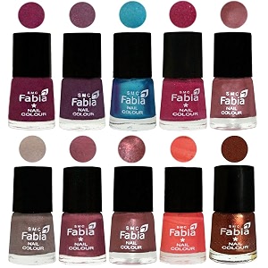nail paint  glossy amp shine nail polish combo 6 ml each - set of 10 multicolor05368