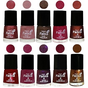 nail paint  glossy amp shine nail polish combo 6 ml each - set of 10 multicolor05859