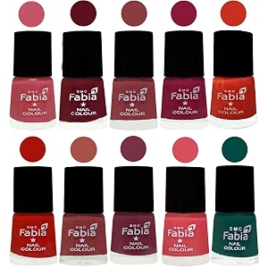 nail paint  glossy amp shine nail polish combo 6 ml each - set of 10 multicolor05548