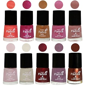 nail paint  glossy amp shine nail polish combo 6 ml each - set of 10 multicolor05612