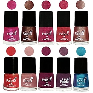 nail paint  glossy amp shine nail polish combo 6 ml each - set of 10 multicolor05067