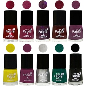 nail paint  glossy amp shine nail polish combo 6 ml each - set of 10 multicolor05922