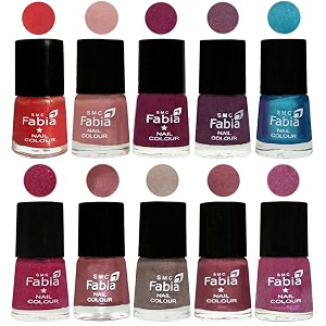 nail paint  glossy amp shine nail polish combo 6 ml each - set of 10 multicolor05277