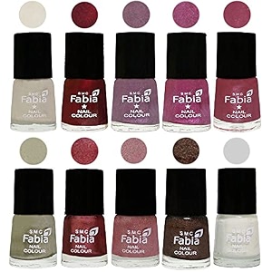 nail paint  glossy amp shine nail polish combo 6 ml each - set of 10 multicolor05758