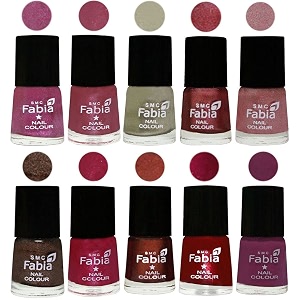 nail paint  glossy amp shine nail polish combo 6 ml each - set of 10 multicolor05804