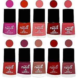 nail paint  glossy amp shine nail polish combo 6 ml each - set of 10 multicolor05407