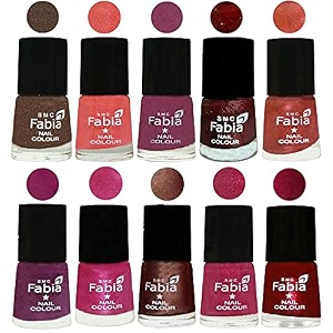nail paint  glossy amp shine nail polish combo 6 ml each - set of 10 multicolor04823