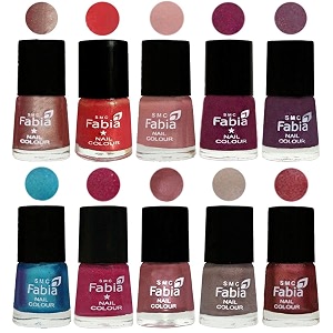 nail paint  glossy amp shine nail polish combo 6 ml each - set of 10 multicolor05243