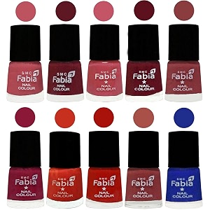 nail paint  glossy amp shine nail polish combo 6 ml each - set of 10 multicolor05534