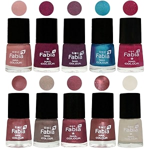 nail paint  glossy amp shine nail polish combo 6 ml each - set of 10 multicolor05310