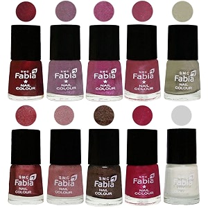 nail paint  glossy amp shine nail polish combo 6 ml each - set of 10 multicolor05778