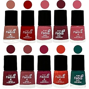 nail paint  glossy amp shine nail polish combo 6 ml each - set of 10 multicolor05514