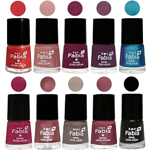 nail paint  glossy amp shine nail polish combo 6 ml each - set of 10 multicolor05301