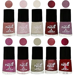nail paint  glossy amp shine nail polish combo 6 ml each - set of 10 multicolor05698