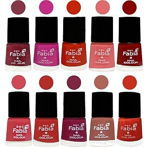nail paint  glossy amp shine nail polish combo 6 ml each - set of 10 multicolor05391