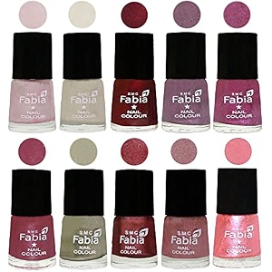 nail paint  glossy amp shine nail polish combo 6 ml each - set of 10 multicolor05734
