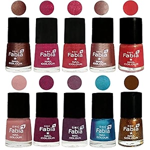 nail paint  glossy amp shine nail polish combo 6 ml each - set of 10 multicolor05144