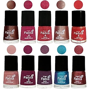 nail paint  glossy amp shine nail polish combo 6 ml each - set of 10 multicolor05126