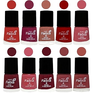 nail paint  glossy amp shine nail polish combo 6 ml each - set of 10 multicolor05486