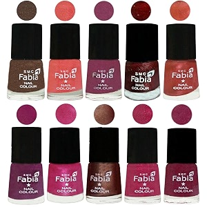 nail paint  glossy amp shine nail polish combo 6 ml each - set of 10 multicolor04824