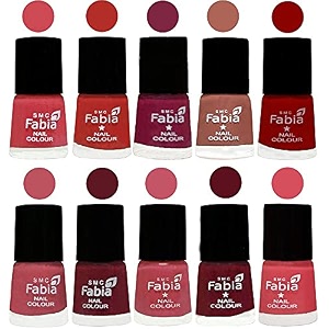 nail paint  glossy amp shine nail polish combo 6 ml each - set of 10 multicolor05475