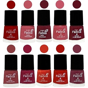 nail paint  glossy amp shine nail polish combo 6 ml each - set of 10 multicolor05520