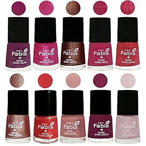 nail paint  glossy amp shine nail polish combo 6 ml each - set of 10 multicolor05036
