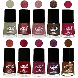 nail paint  glossy amp shine nail polish combo 6 ml each - set of 10 multicolor05844