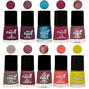 nail paint  glossy amp shine nail polish combo 6 ml each - set of 10 multicolor05361